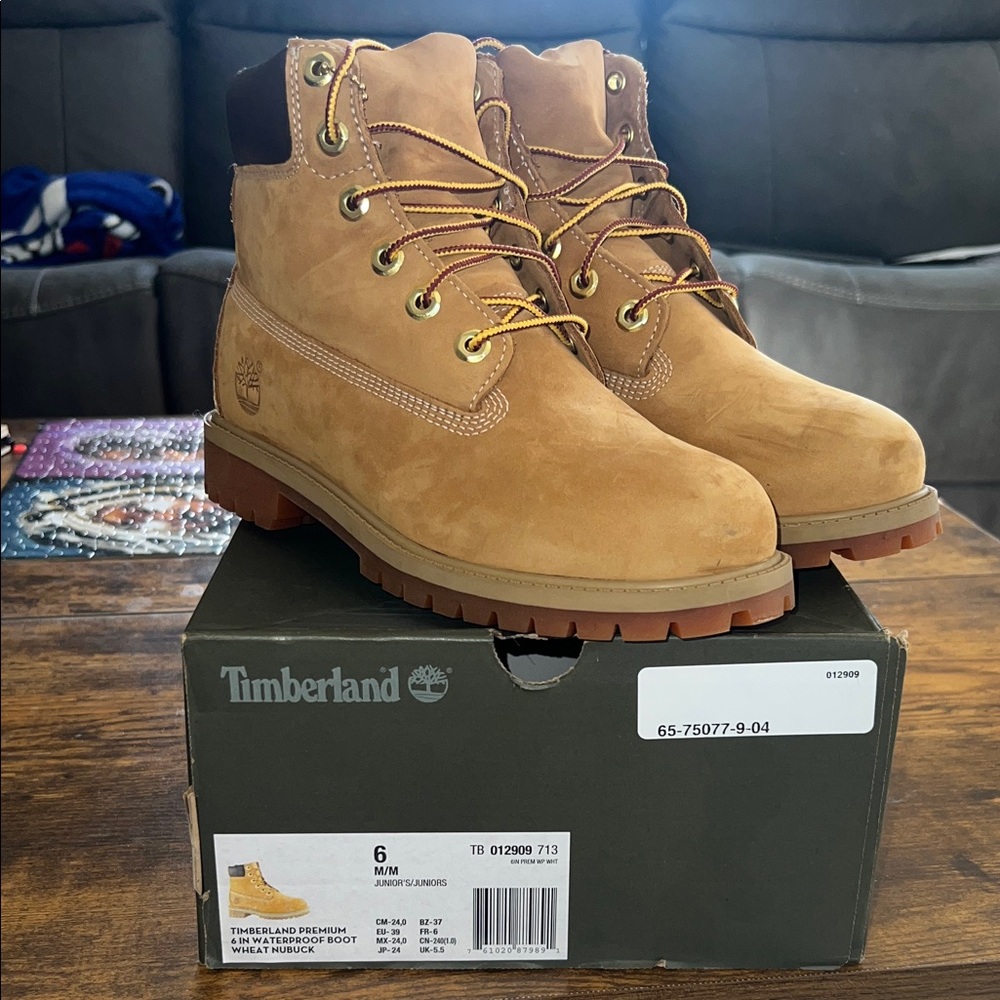Timberland Junior 6in Wheat Nubuck Boost